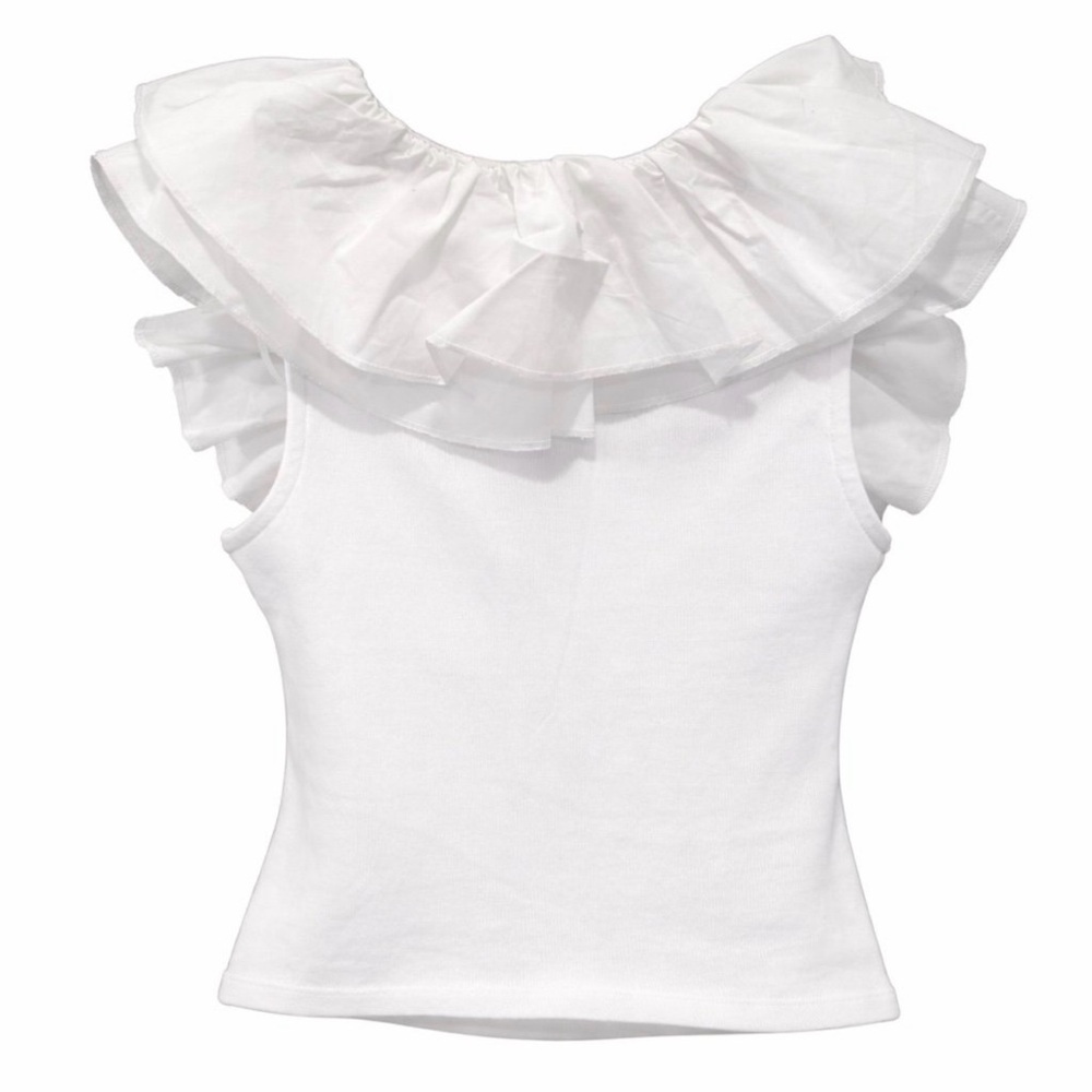 NWT Zara Ruffle White Summer Top - Size Small - Picture 2 of 4